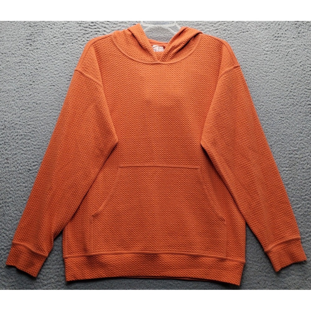 Lululemon Hoodie Womens Petite 6 Orange Heathered Aztec Brick Kangaroo‎ Pocket